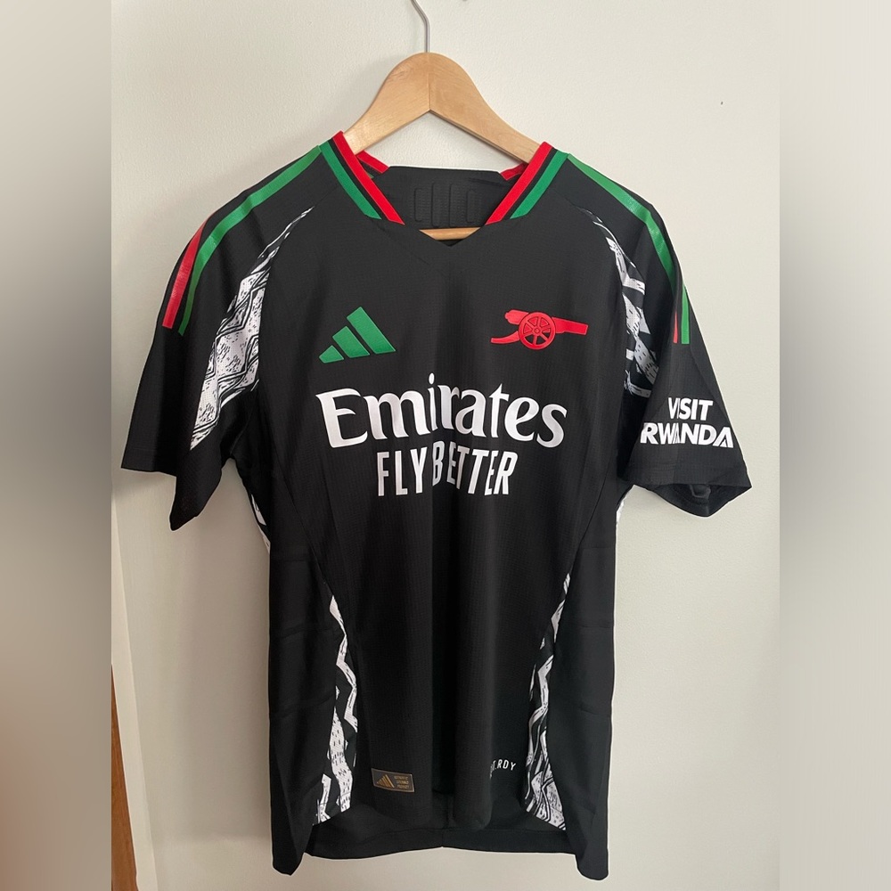 Adidas Arsenal FC 2024 / 2025 Away Authentic Black Jersey Soccer Size Medium